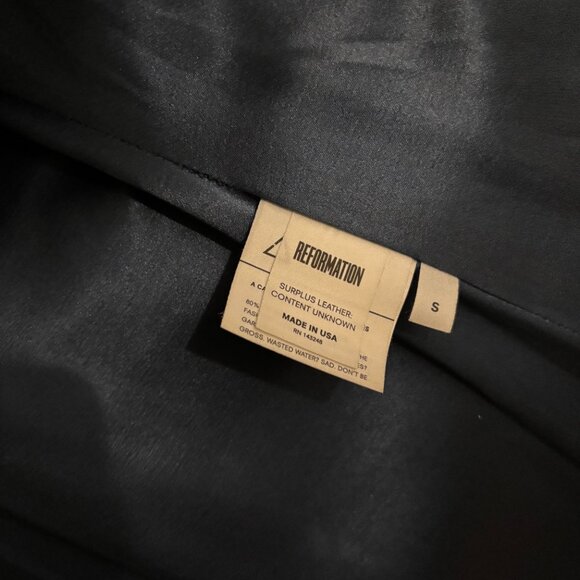 Reformation Black/Navy Suede coat - Picture 6 of 8